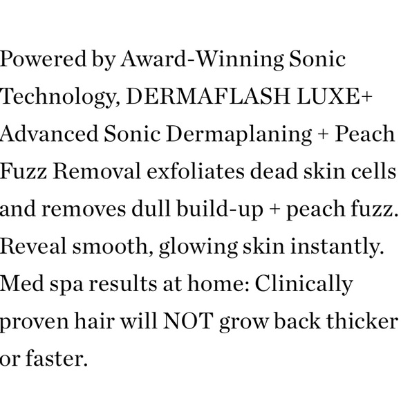 NIB new in box Dermaflash Luxe+ Sonic Dermaplaning Peach Fuzz Removal in Blush - Picture 6 of 9